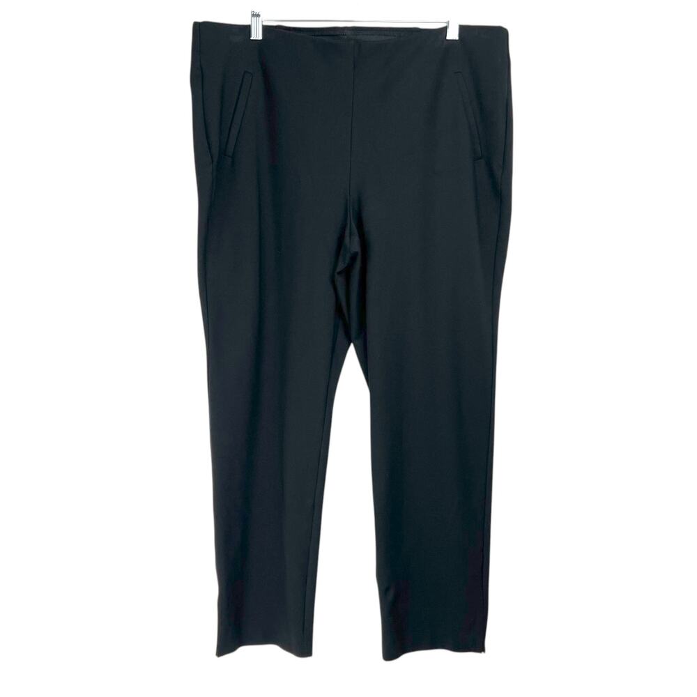 Chico's Women's Size 3/xl/16 Black Ponte Juliet Ankle High-Rise Pull-On Pant